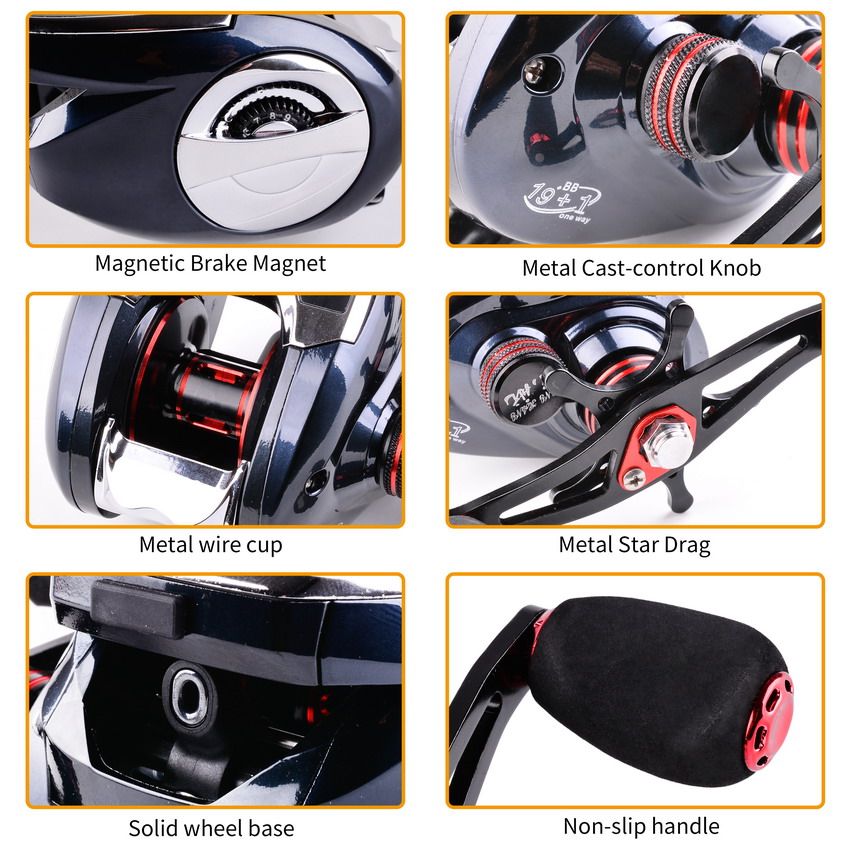 8.0:1 19+1BB Fishing Reel Left - Trolling Reel review and price