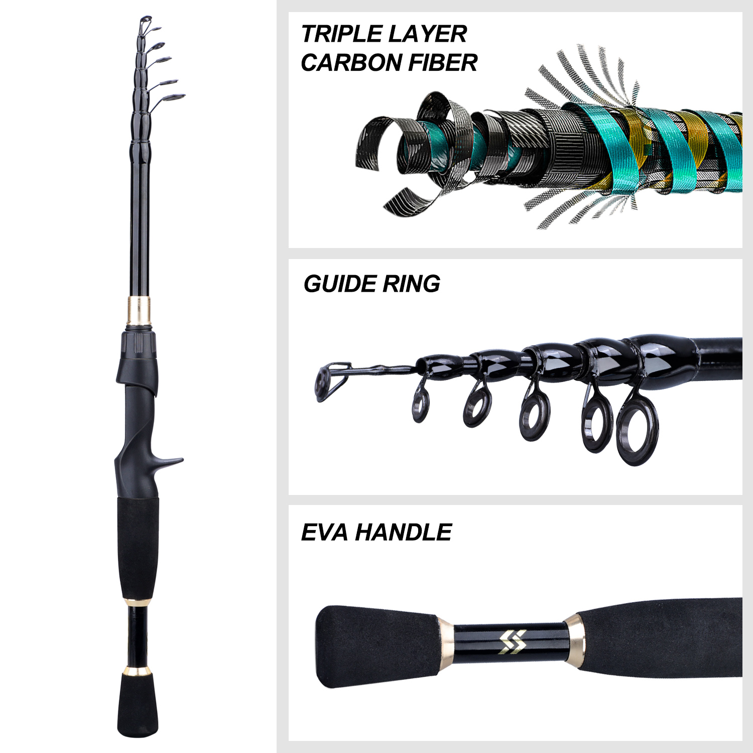 Sougayilang 1.8-2.4m Casting F - Spincast Reel review and price
